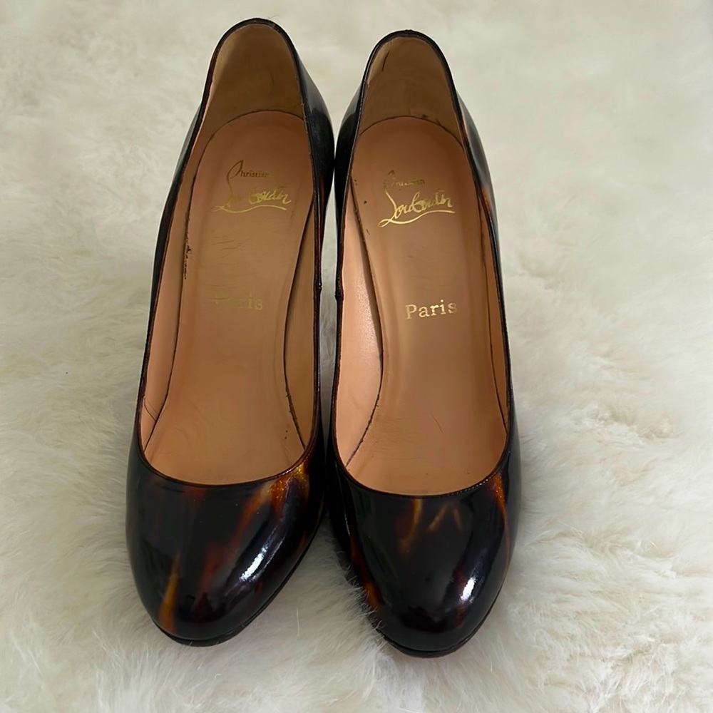 Christian Louboutin Ron Ron Tortoise Shell Pumps Size 40 - Picture 3 of 14